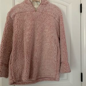Boutique light pink womens sherpa jacket